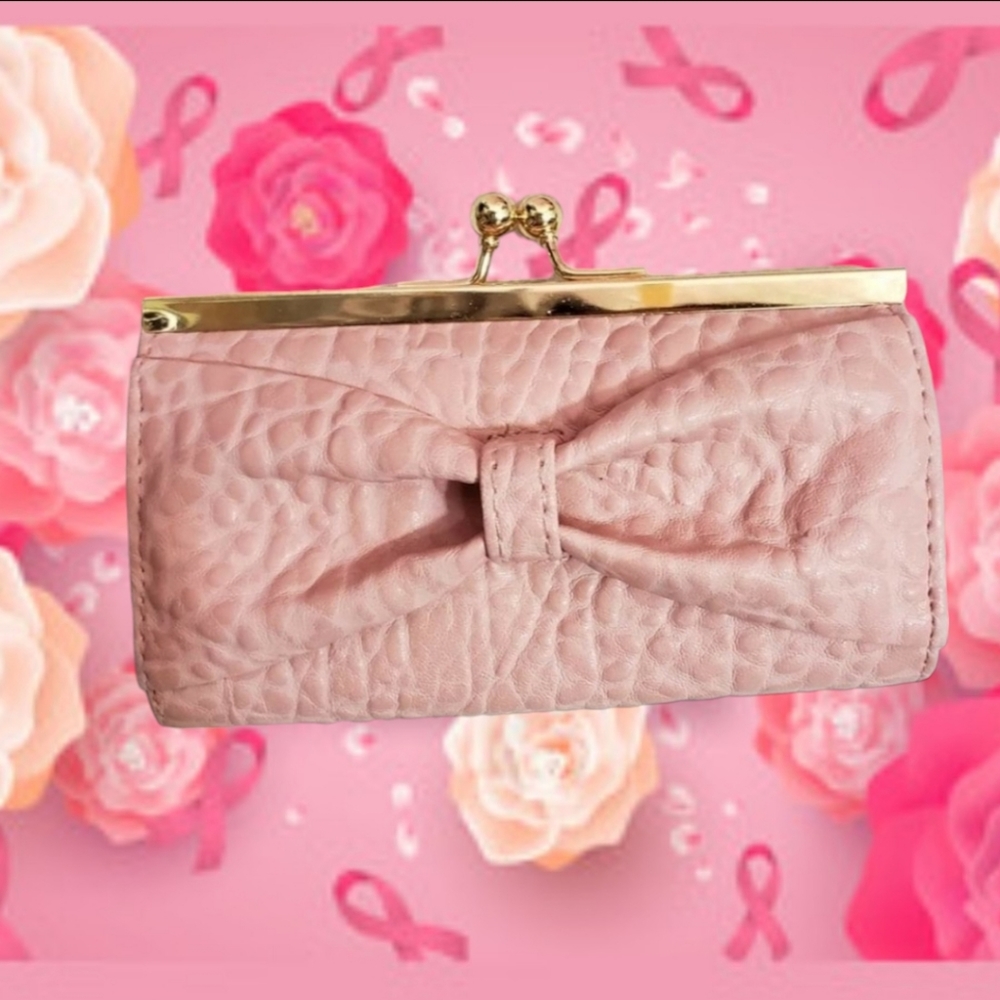 Braciano Pink Bow Clutch Purse